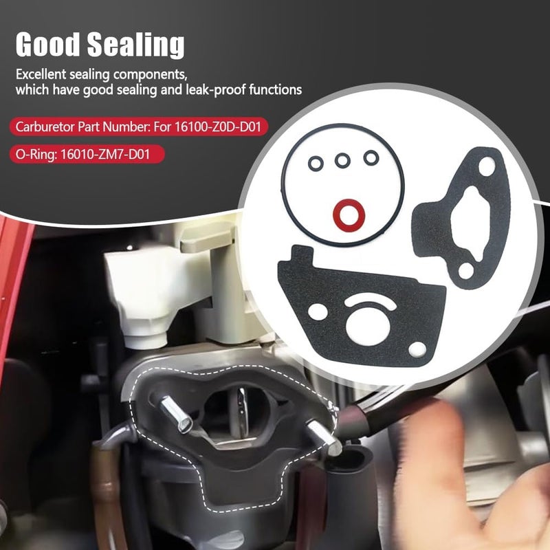 TWDRET Carburetor Bowl Gaskets Set PET-449 Compatible with Honda EU2000i - Pilot Jet O-Ring - Image 4